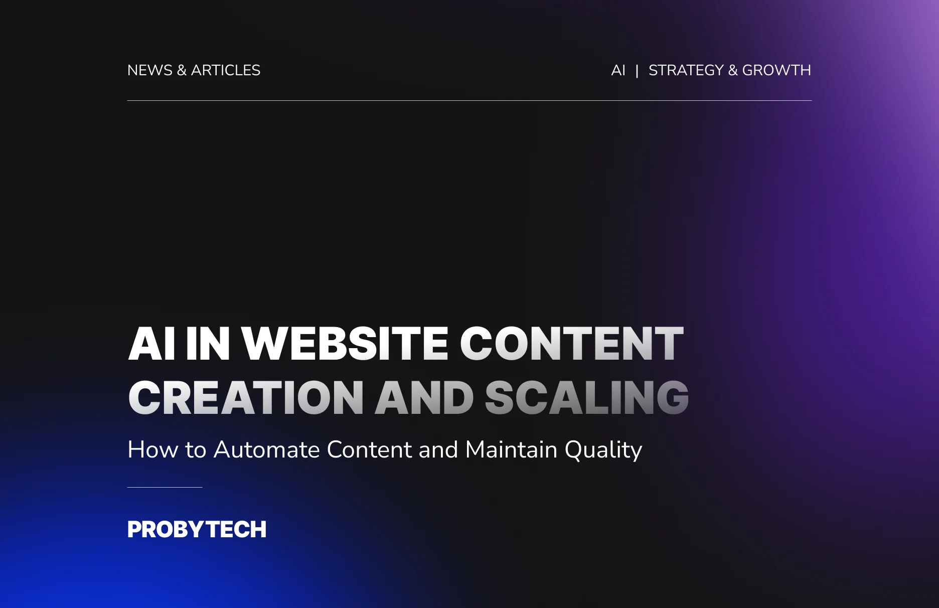 AI in Website Content Creation and Scaling